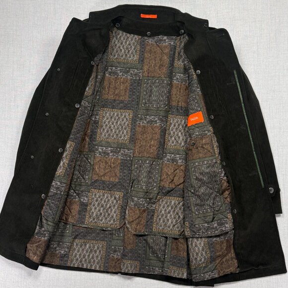 Tallia Mens Corduroy Coat Olive Green Quilted Lined Jacket Size Chest 47" - Picture 6 of 15